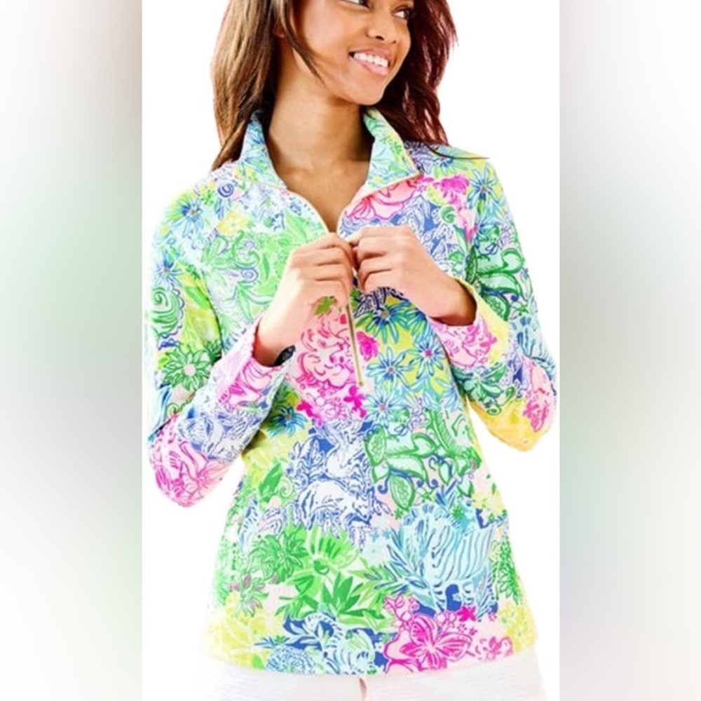 NWOT Lilly Pulitzer Skipper Popover Multi Cheek to Cheek MEDIUM